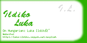 ildiko luka business card